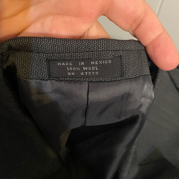 Jones New York lined grey mens 3 button suit jacket blazer Large - Picture 10 of 11